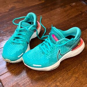 Nike Teal and Pink Women's Sneakers